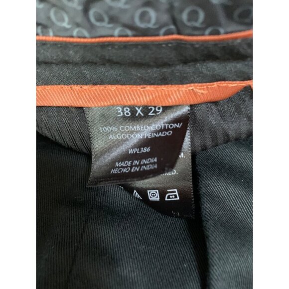 Haggar Mens Select No-Iron Cotton Pants 38 X 29 Black - Picture 6 of 6